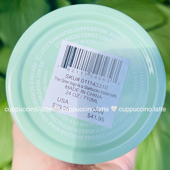 🤍NEW💚Starbucks 2023 ‘Diagonal Sage’ Green Textured Twist SS Tumbler - Picture 6 of 6